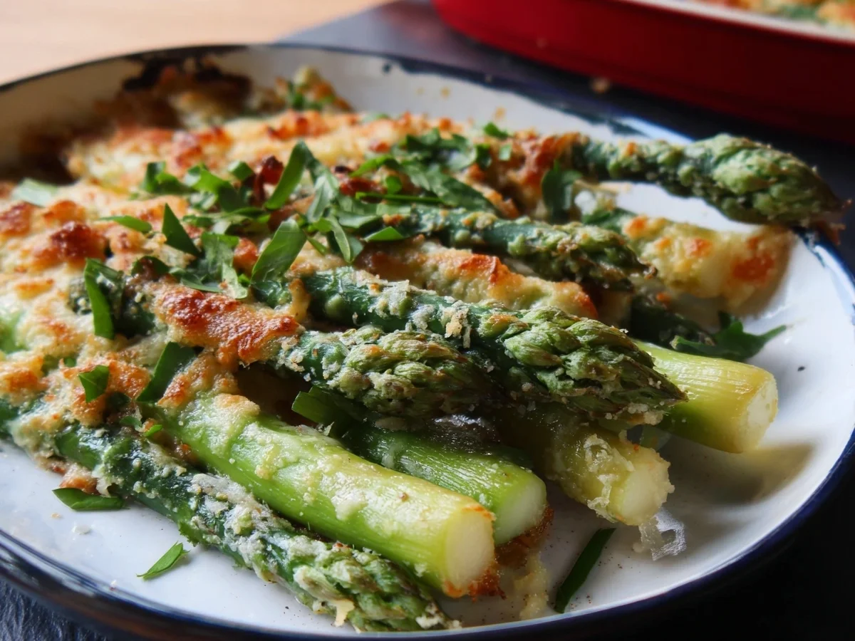Grüner Spargel mit Parmesan-Kruste: Einfache Beilage - Beitragsbild
