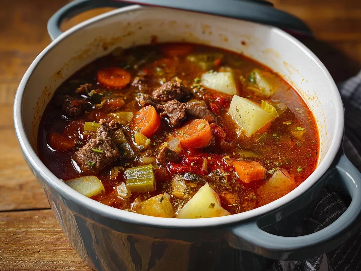 Herzhafte Rindfleisch-Gemüse-Suppe à la Martin Liebe - Beitragsbild