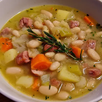 Herzhafte Weiße Bohnensuppe Deftiger Eintopf