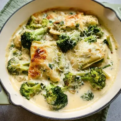 Herzhafter Brokkoli Maultaschen Auflauf
