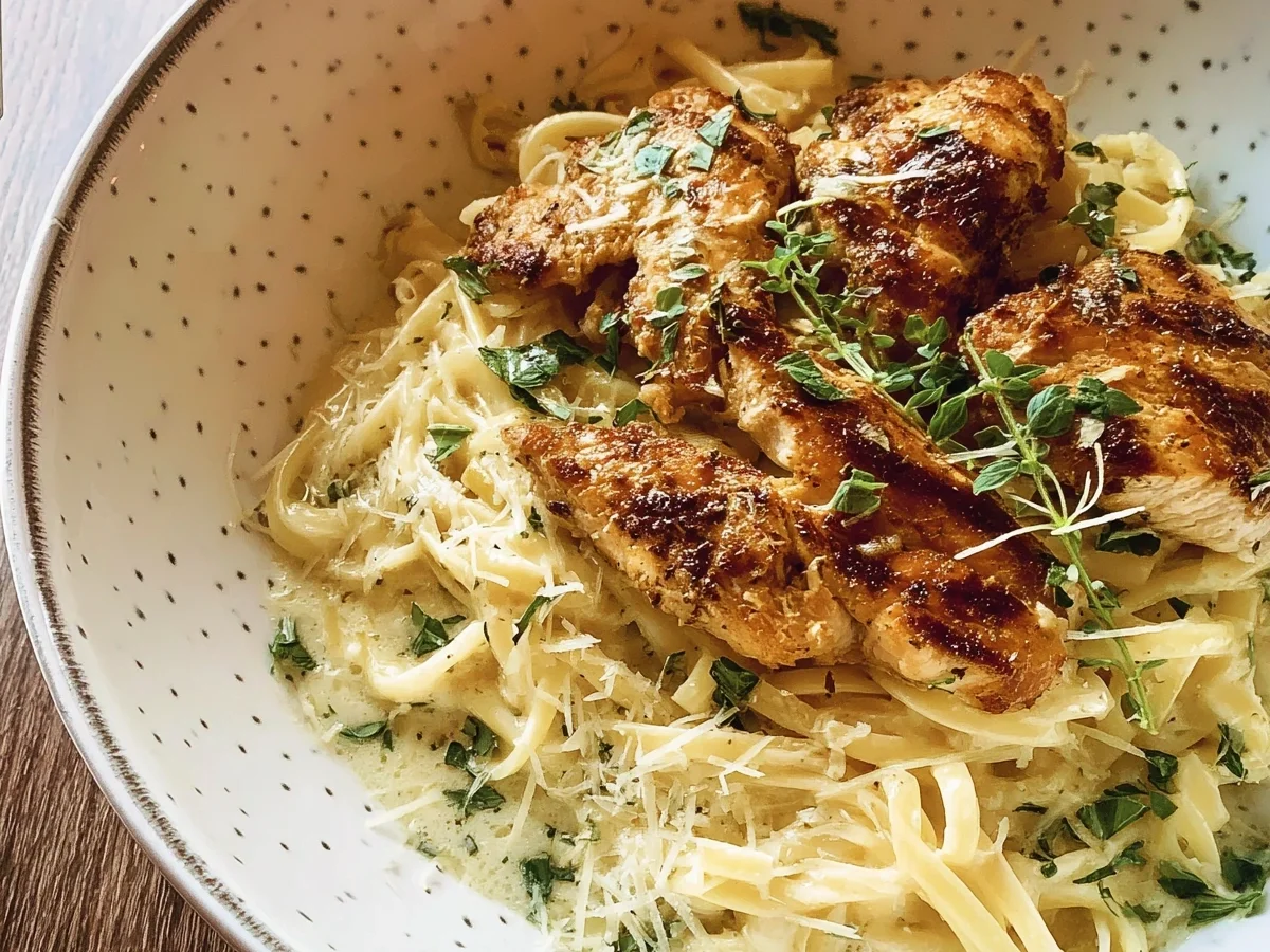 Hähnchen Alfredo Pasta: Cremiges Hauptgericht - Beitragsbild