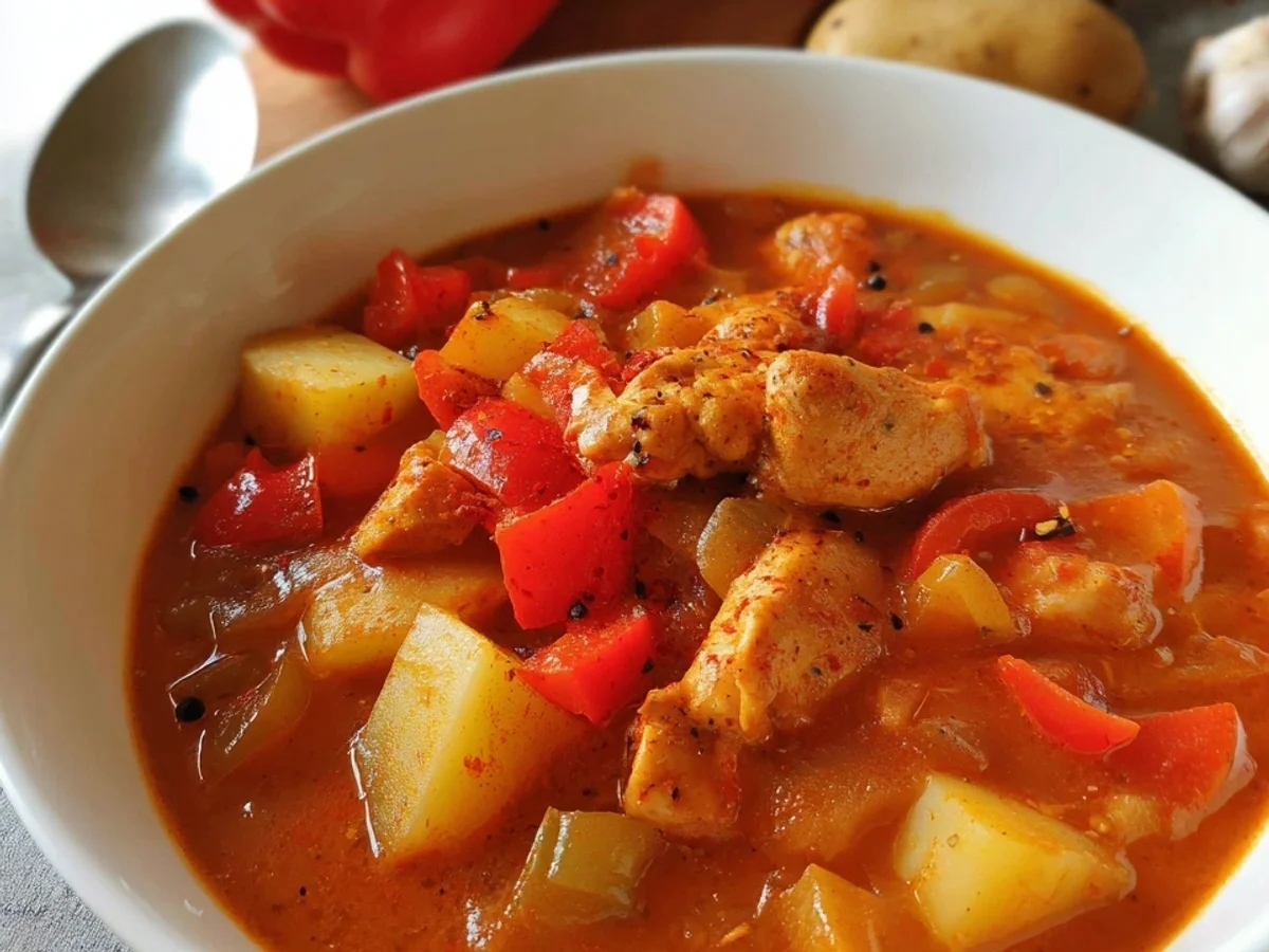 Hähnchen Gulaschsuppe: Einfaches Familienrezept - Beitragsbild
