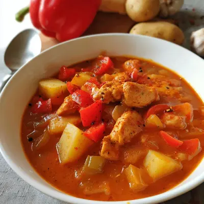 Hähnchen Gulaschsuppe: Einfaches Familienrezept