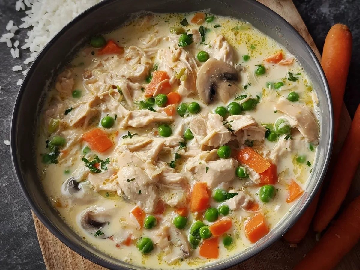 Hühnerfrikassee Rezept: Schnell & einfach wie von Oma - Beitragsbild