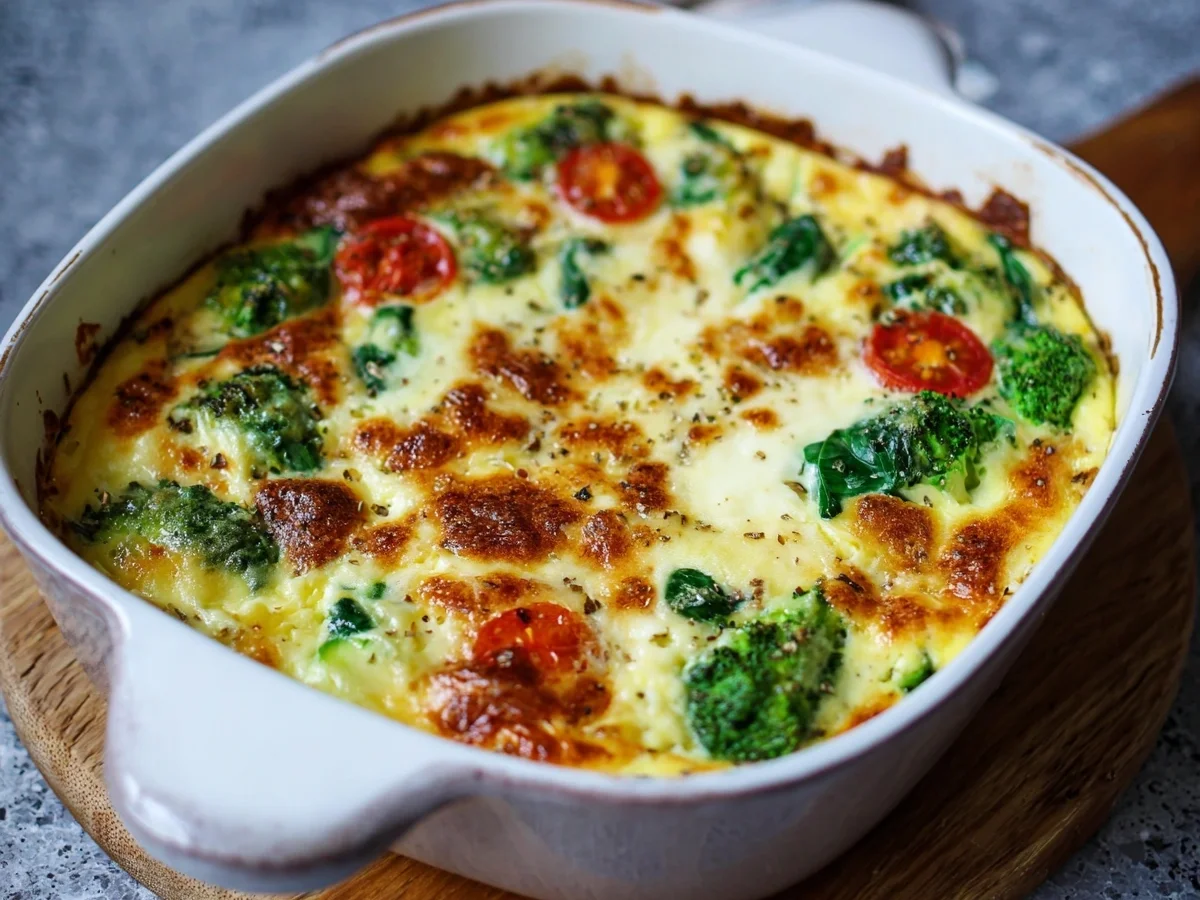 Hüttenkäse-Auflauf: Proteinreich & Low Carb - Beitragsbild