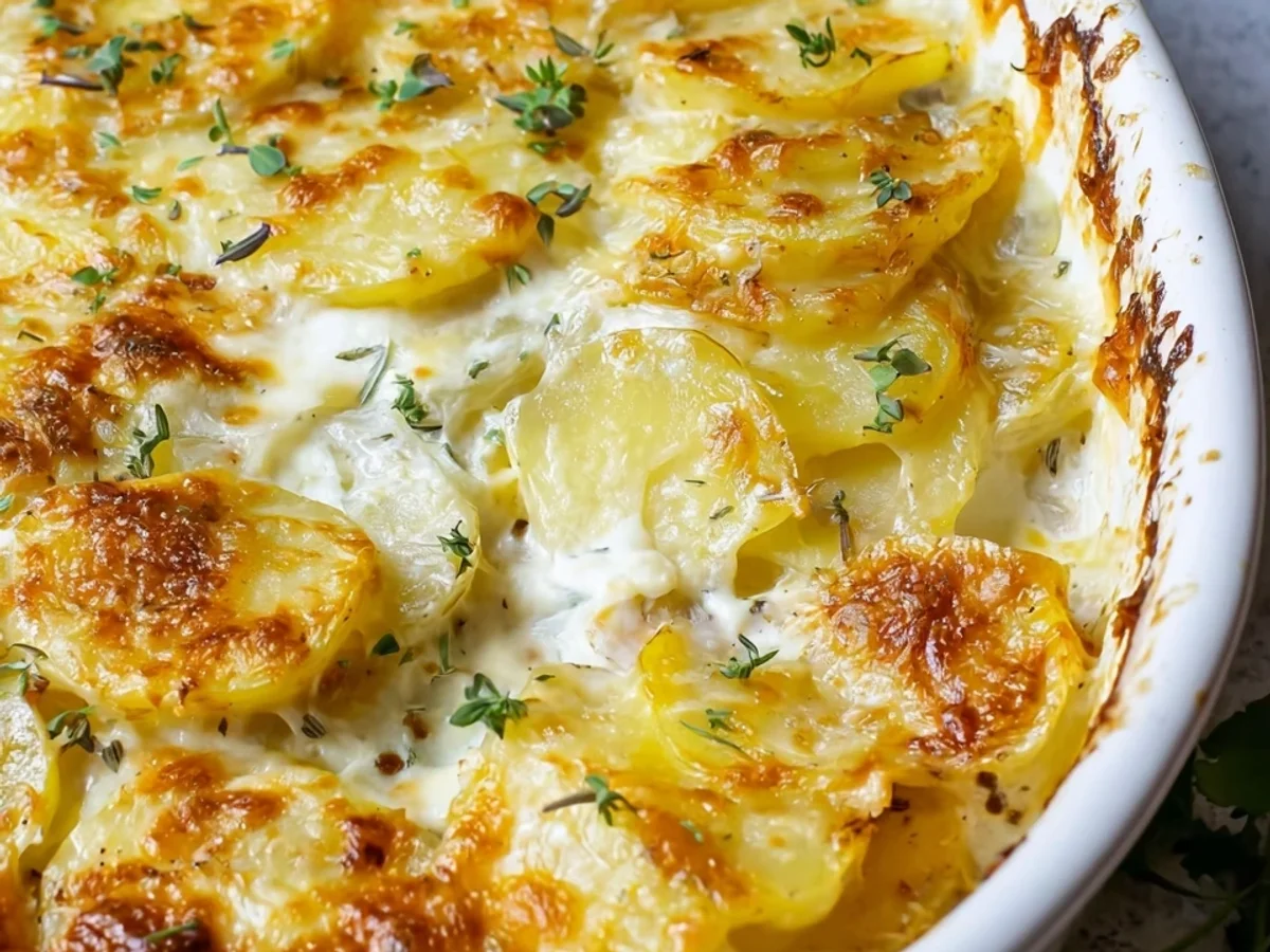 Kalorienarmes Kartoffelgratin: Leicht & Cremig - Beitragsbild