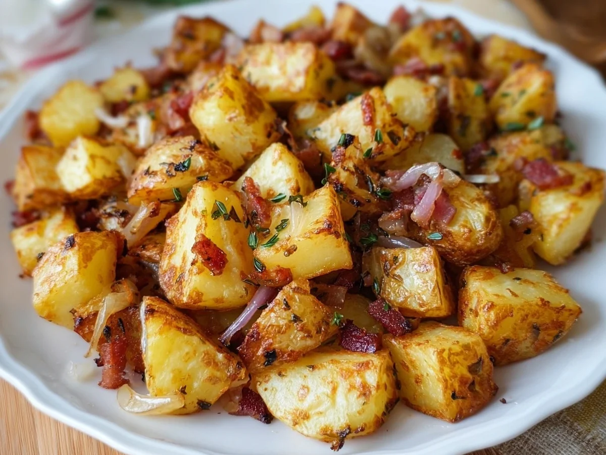 Knusprige Bratkartoffeln aus der Heißluftfritteuse - Beitragsbild