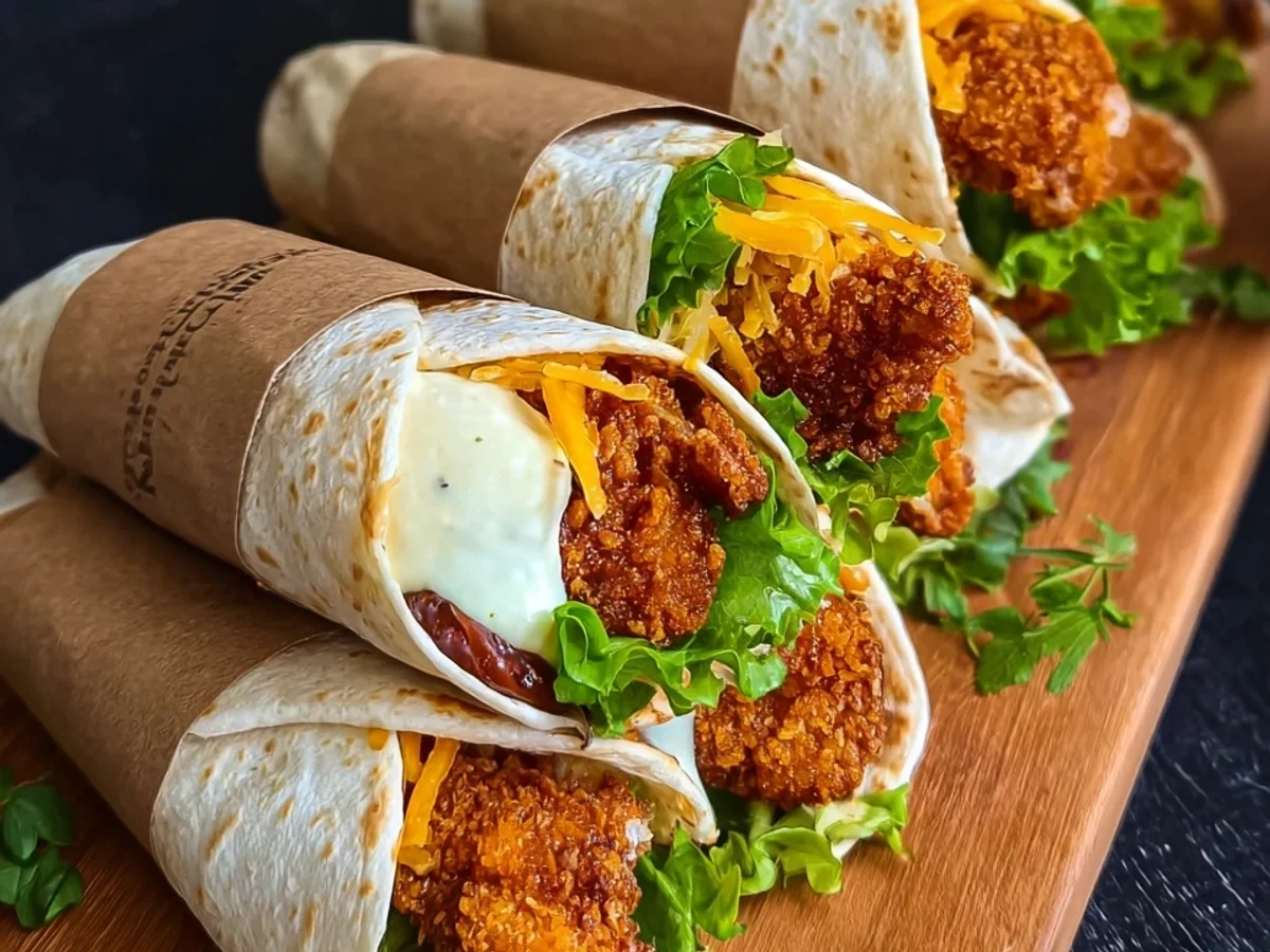 Knusprige Mini Fried Chicken Wraps für deine Party - Beitragsbild