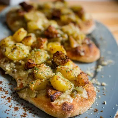 Knusprige Schwäbische Dinnete mit Kartoffeln & Käse