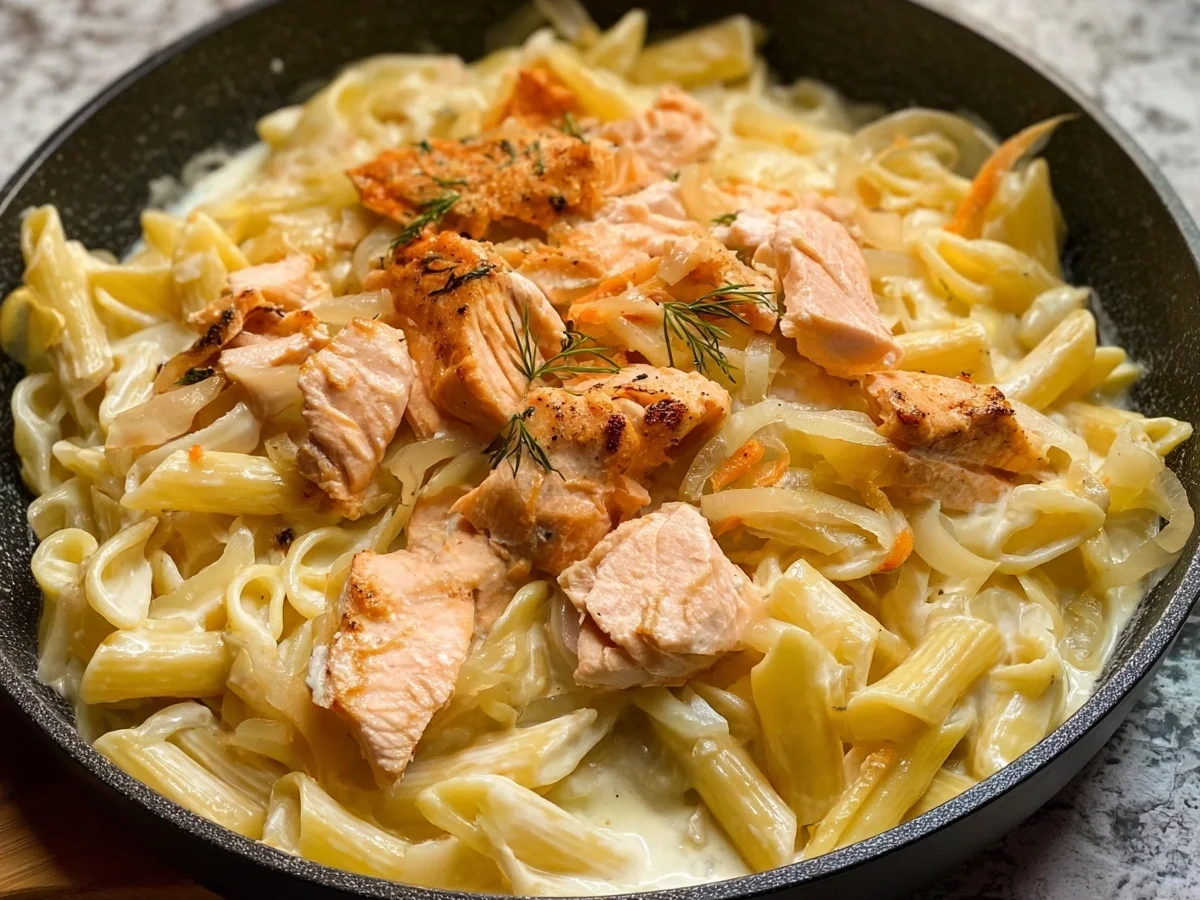 Lachs Frischkäse Pasta: Schnelles Feierabendgericht - Beitragsbild