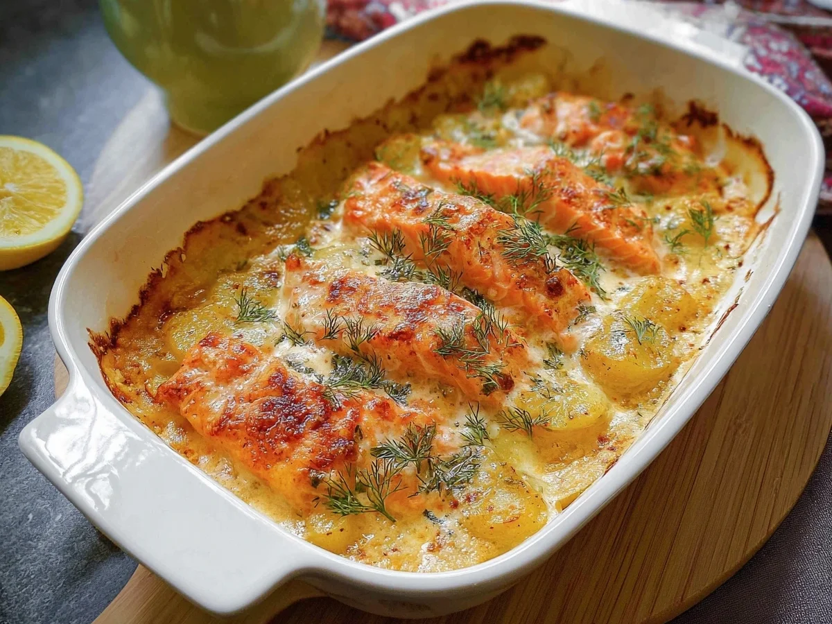 Lachs-Sahne-Gratin: Schnell & einfach zubereitet - Beitragsbild