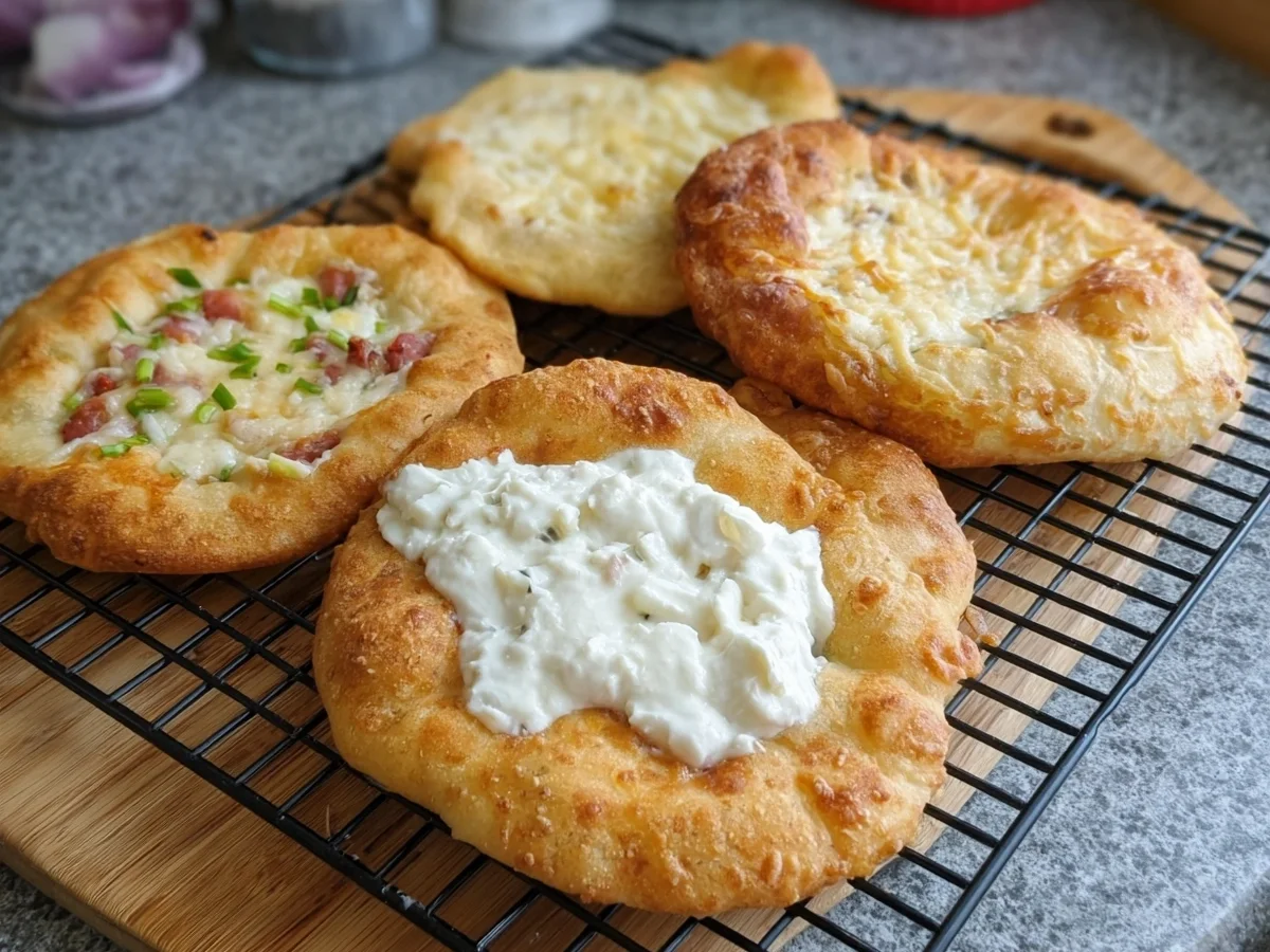 Langos aus der Heißluftfritteuse: Einfach & Fettarm - Beitragsbild