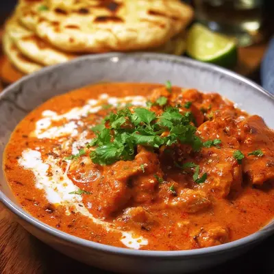 Low Carb Butter Chicken mit Naanbrot Indisch genießen