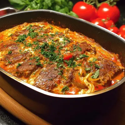 Low Carb Gyros in cremiger Sauce: Deftig & lecker