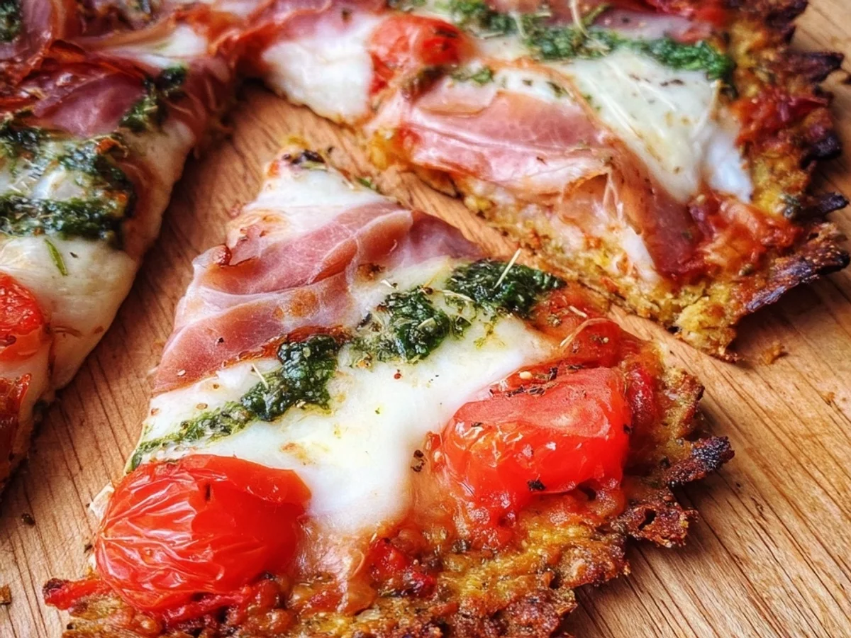 Low Carb Pizza Rezept: Knusprig & gesund genießen - Beitragsbild