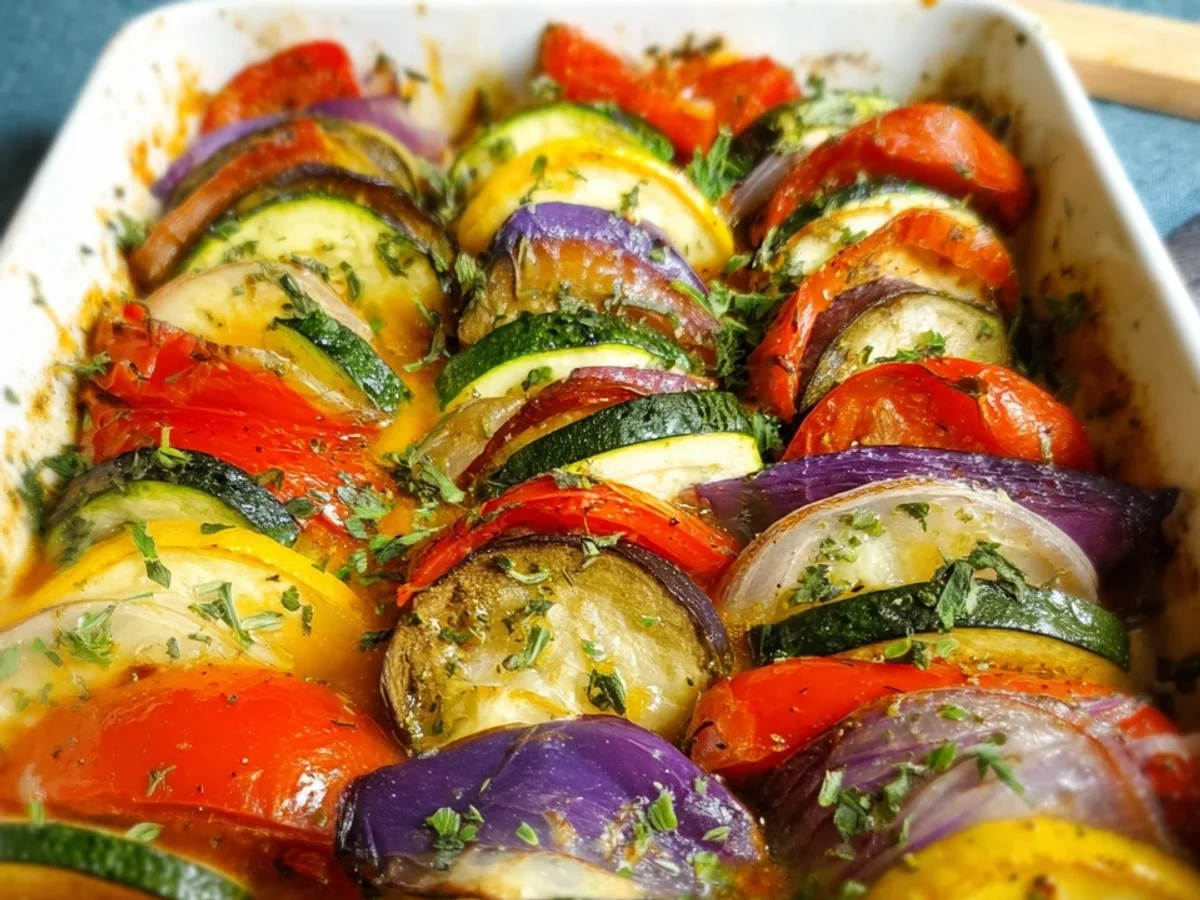Low Carb Ratatouille aus dem Ofen: Herzhaft & Gesund - Beitragsbild