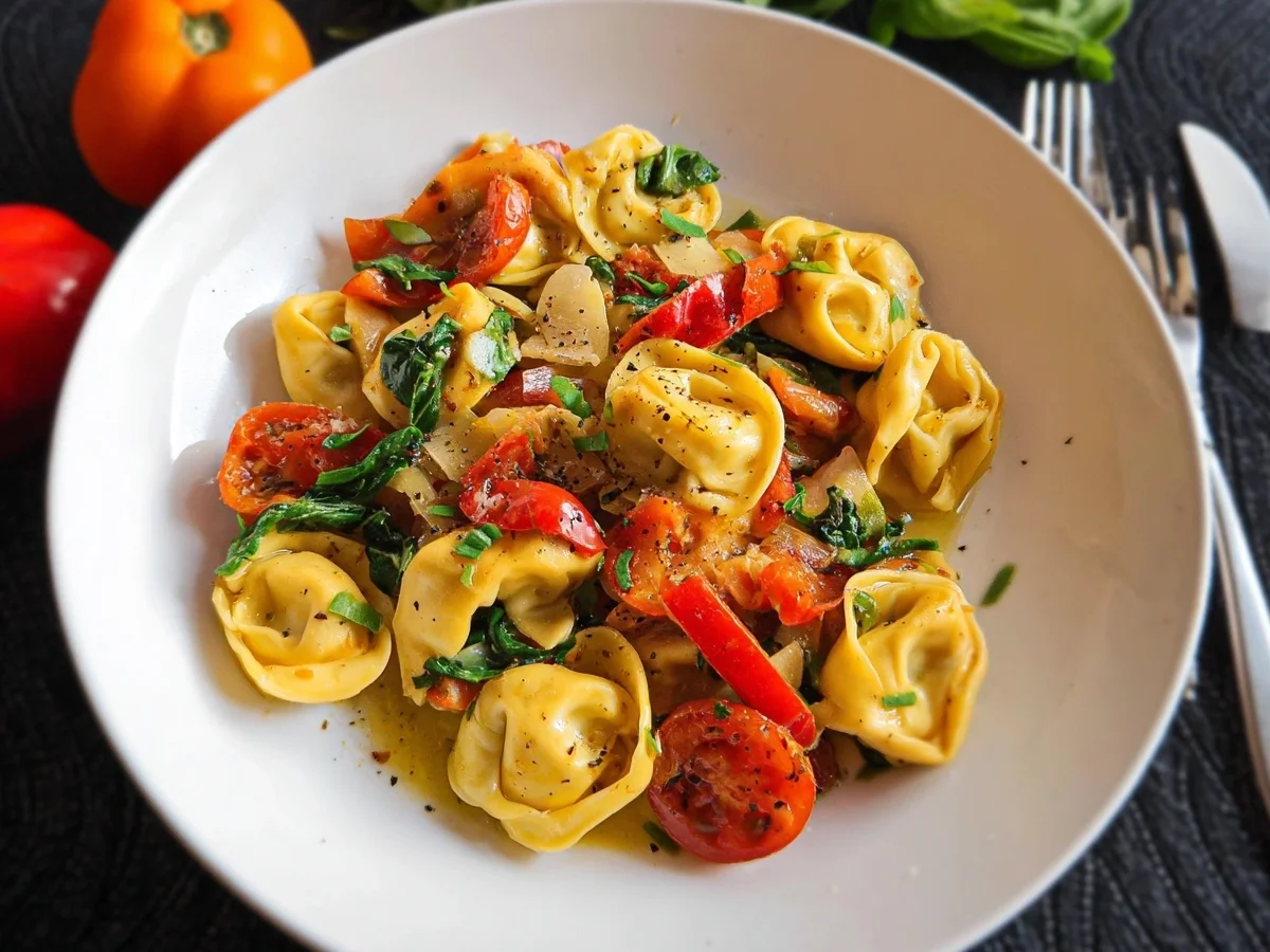 Mediterrane Tortellini: Einfach & Vegetarisch Rezept - Beitragsbild