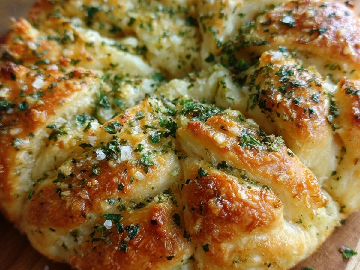 Partysonne mit Kräuterbutter: Einfaches Partybrot Rezept - Beitragsbild