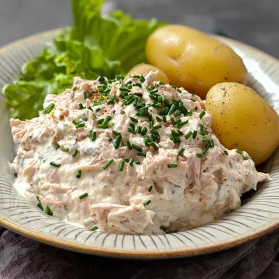 Pellkartoffeln mit cremigem Thunfischquark