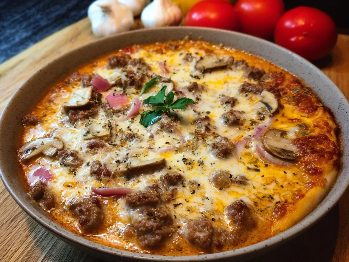 Pizzasuppe mit Hackfleisch: Schnell & einfach zubereitet - Beitragsbild