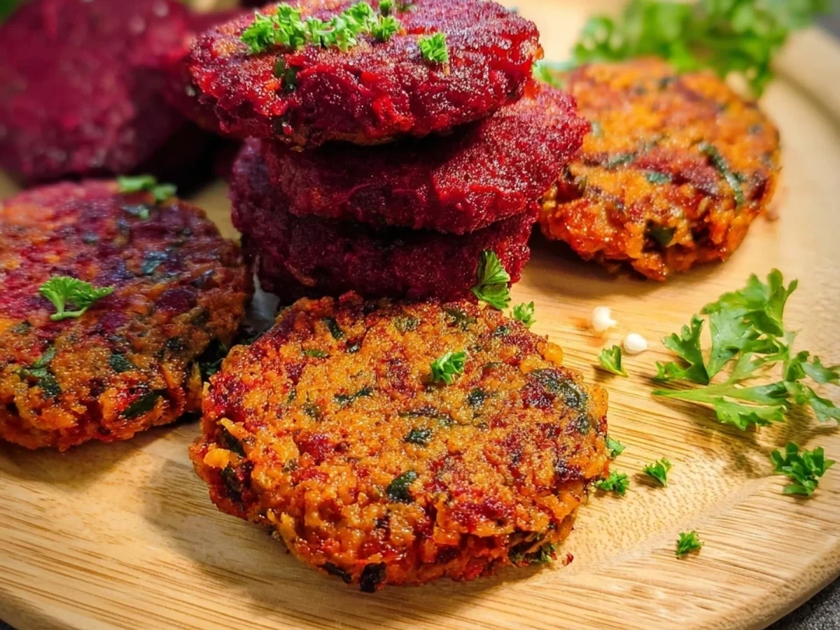 Rote Bete Bratlinge: Gesund, einfach & vegetarisch - Beitragsbild