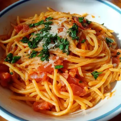 Sahnige Tomatensauce mit Nudeln: Schnell & Einfach