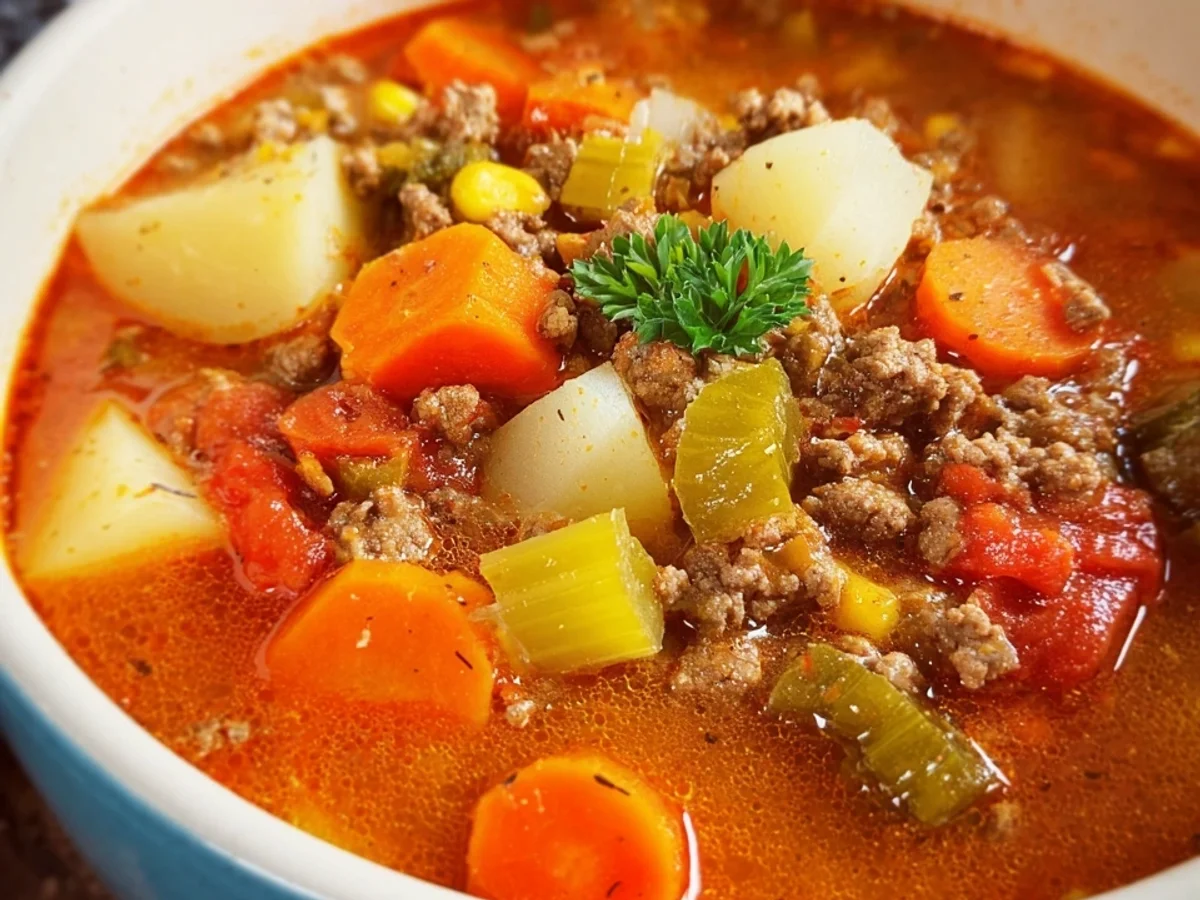 Schlemmertopf Rezept: Deftiger Eintopf mit Rind & Lammhack - Beitragsbild