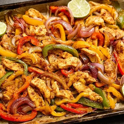 Schnelle Chicken Fajitas vom Blech: Mexikanisches Hauptgericht