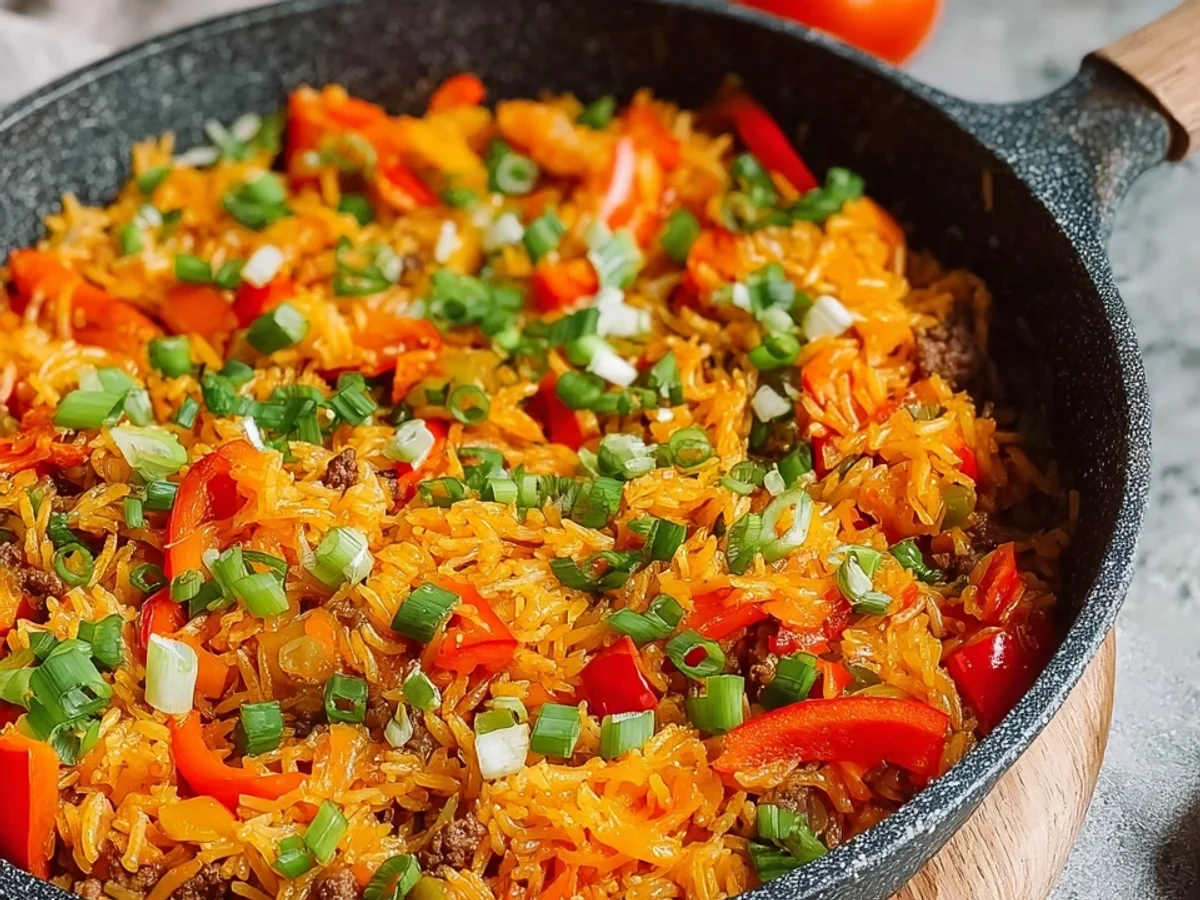 Schnelle Reispfanne mit Paprika: Leckeres Familiengericht - Beitragsbild