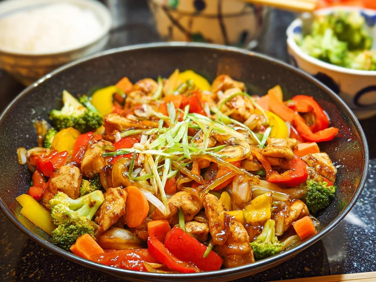 Schnelles Chop Suey mit Hähnchen & frischem Gemüse - Beitragsbild
