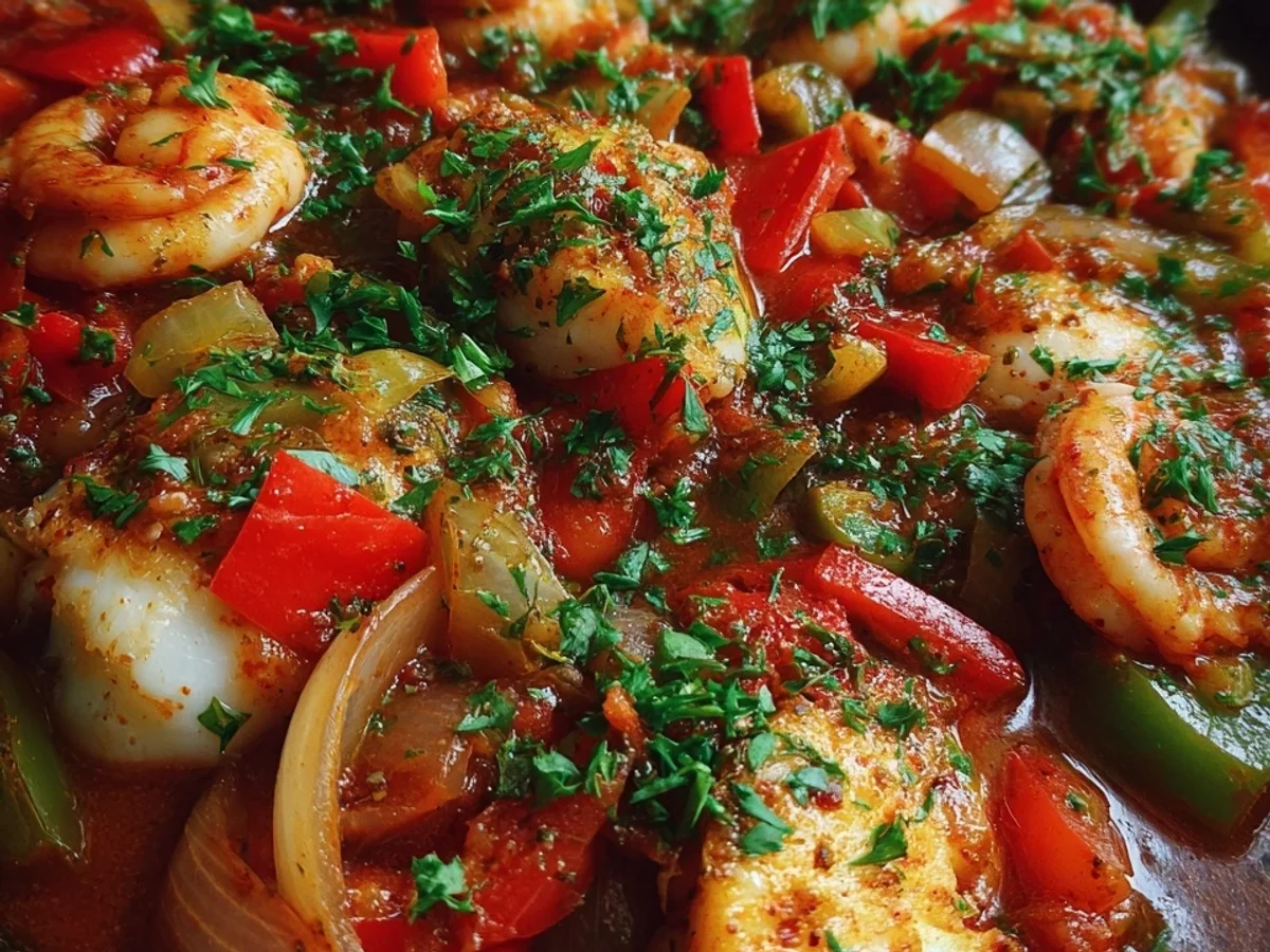 Schnelles Fisch-Garnelen-Chili Rezept - Beitragsbild