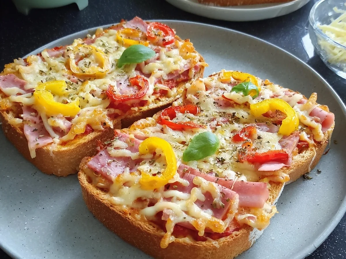 Schnelles Pizza-Toast aus dem Airfryer: Knusprig & Lecker - Beitragsbild