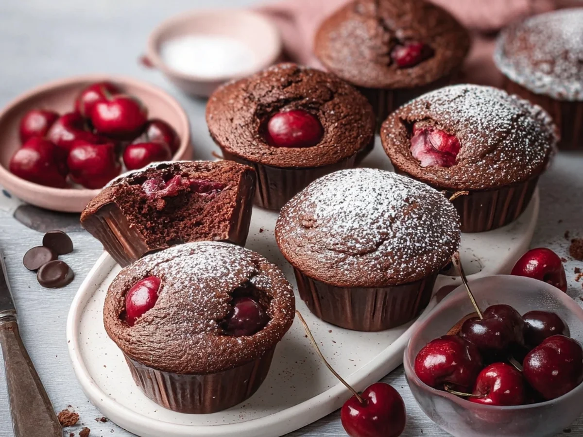 Schoko-Kirsch-Muffins: Saftig & Schnell Gebacken - Beitragsbild