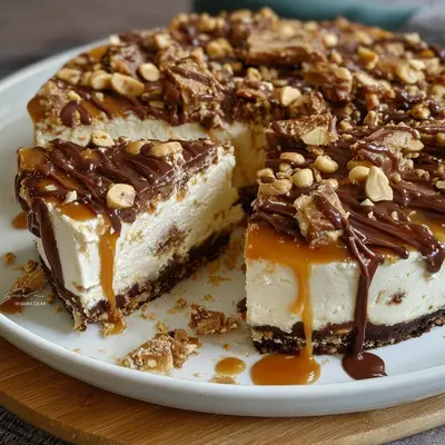 Snickers Cheesecake: No-Bake Rezept mit Karamell & Erdnüssen