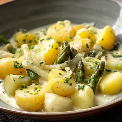 Spargelragout mit Kartoffeln: Leichtes Frühlingsrezept