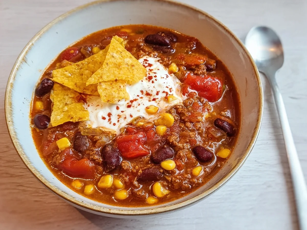 Thermomix Taco Suppe mit Hackfleisch schnell & würzig - Beitragsbild