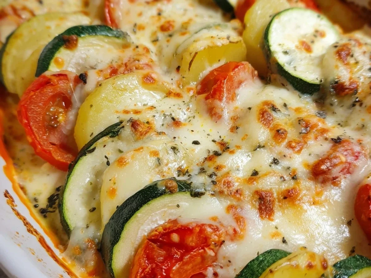 Tomaten-Zucchini-Kartoffel-Gratin: Vegetarisch & Familie - Beitragsbild