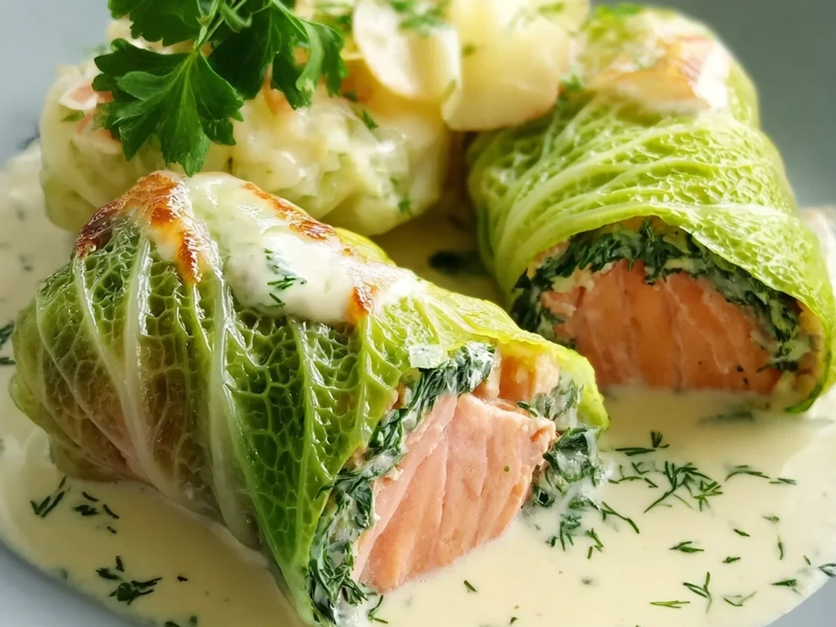 Wirsingrouladen mit Lachs: Raffiniertes Hauptgericht - Beitragsbild