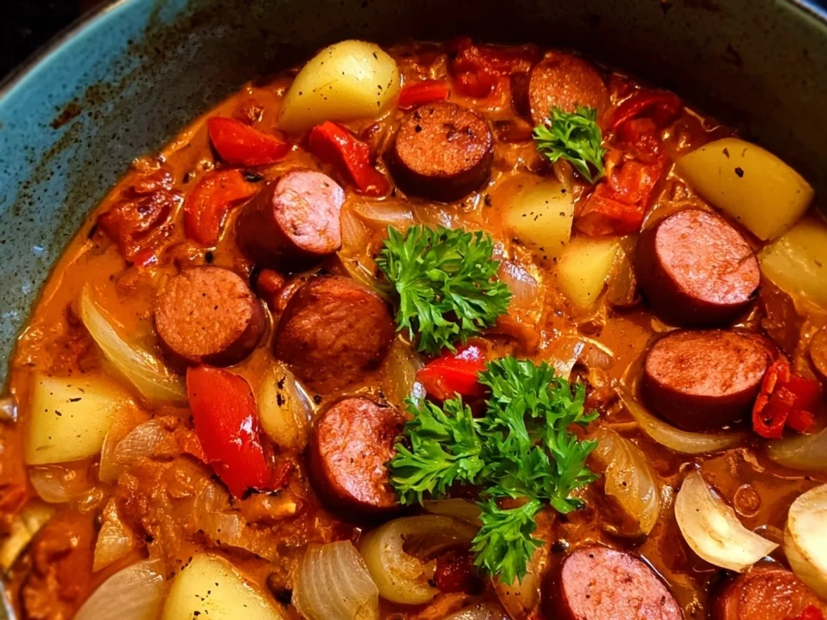 Würstchen Gulasch: Schnell & einfach für die Familie - Beitragsbild