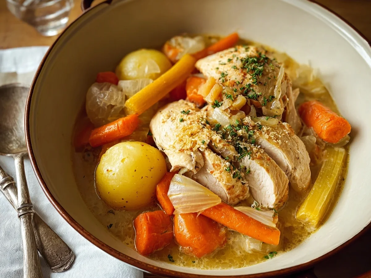 Wurzelfleisch vom Huhn: Deftiges Hähnchengericht - Beitragsbild